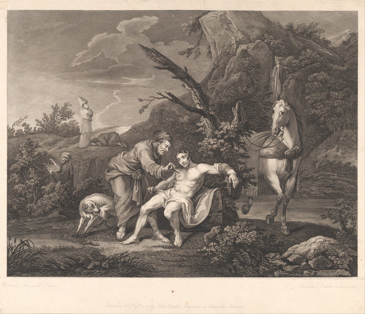 De Barmhartige Samaritaan door Simon Francois Ravenet