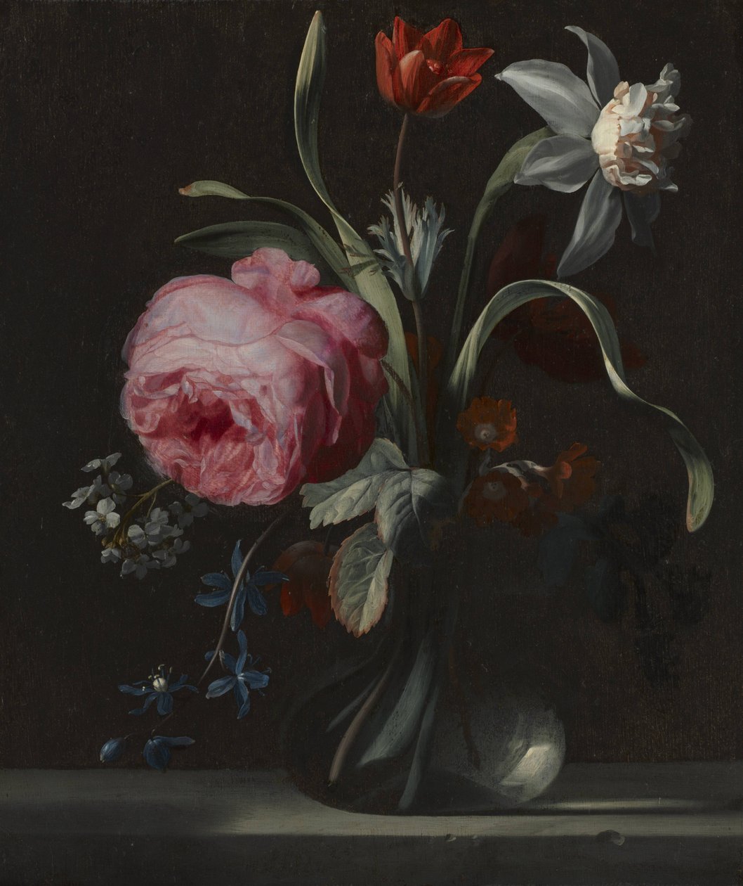 Vaas met bloemen door Simon Peeterz Verelst