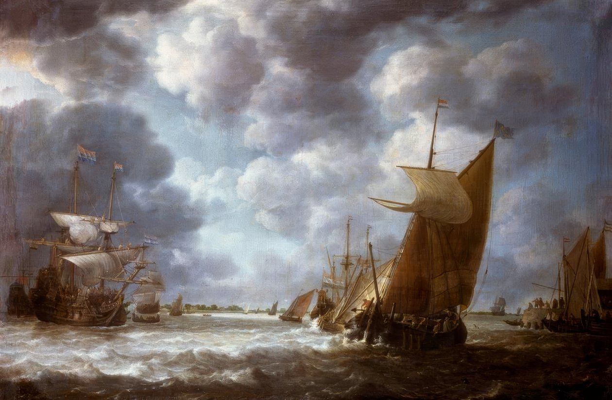 Onrustige zee door Simon de Vlieger