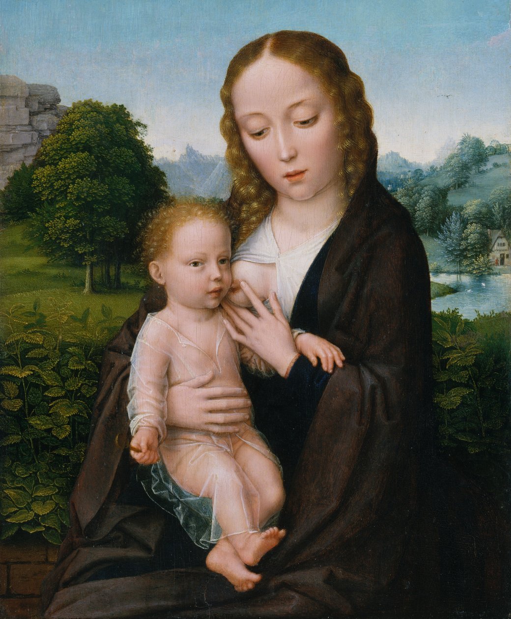 Maagd en kind, ca. 1520 door Simon Bening