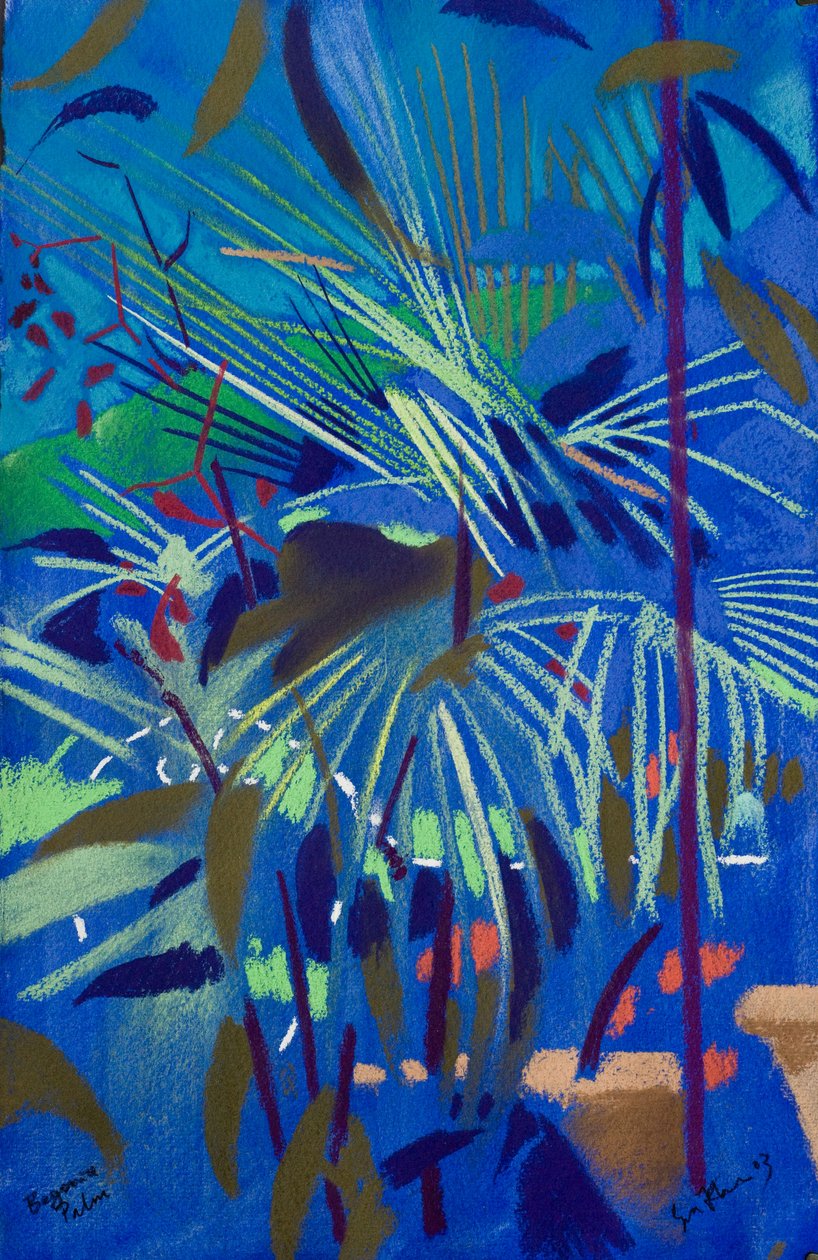 Begonia Palm (pastel op papier) door Simon Fletcher