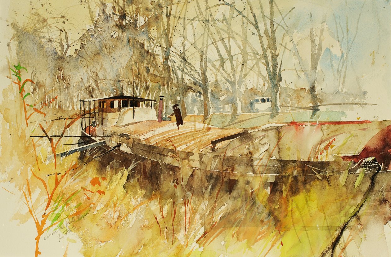 Canal du Midi, 2000 (aquarel) door Simon Fletcher