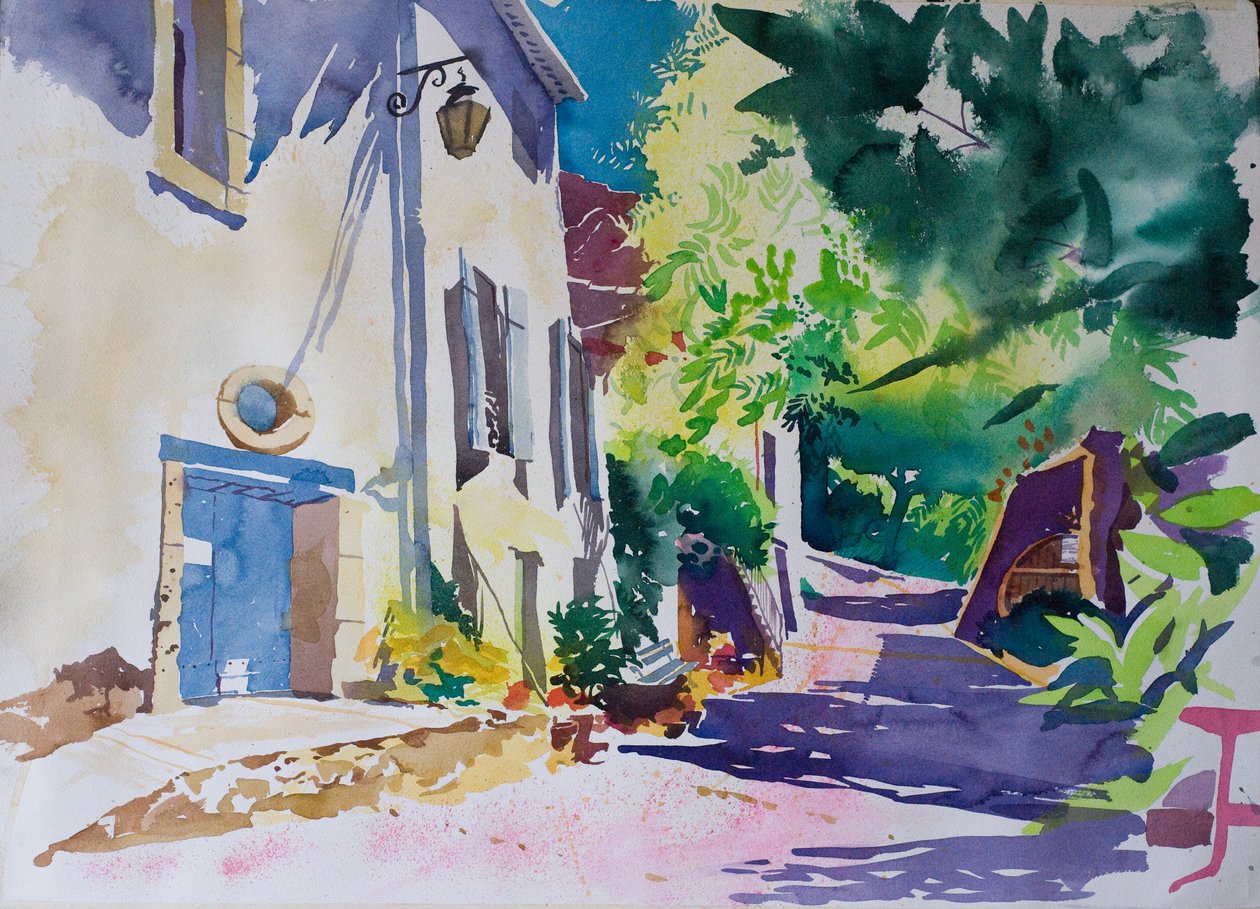 Domaine Ollier Taillefer, 2009 (aquarel) door Simon Fletcher
