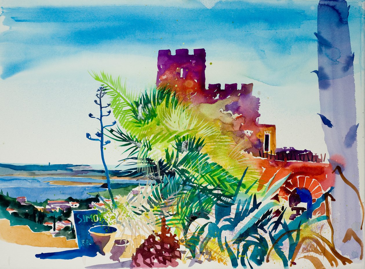 Fitou, 2011 (aquarel) door Simon Fletcher
