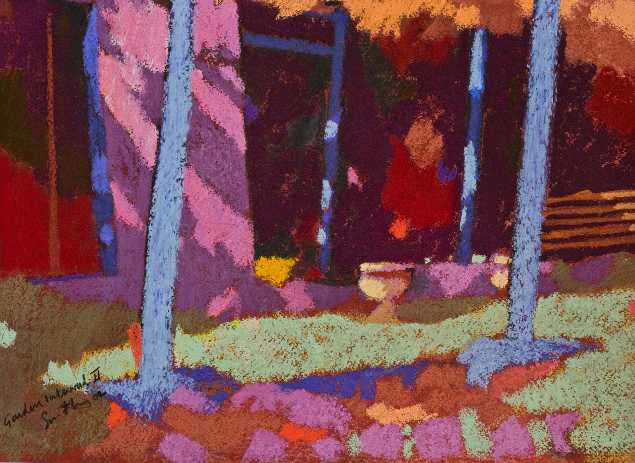 Garden Interval (pastel on paper) door Simon Fletcher