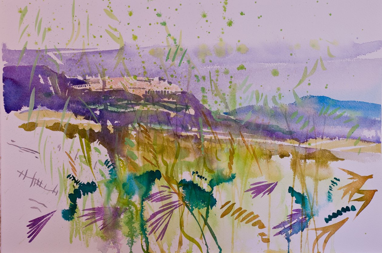 Montalcino (aquarel op papier) door Simon Fletcher