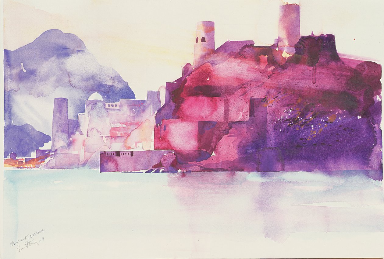 Muscat Oman, 2004 (aquarel) door Simon Fletcher