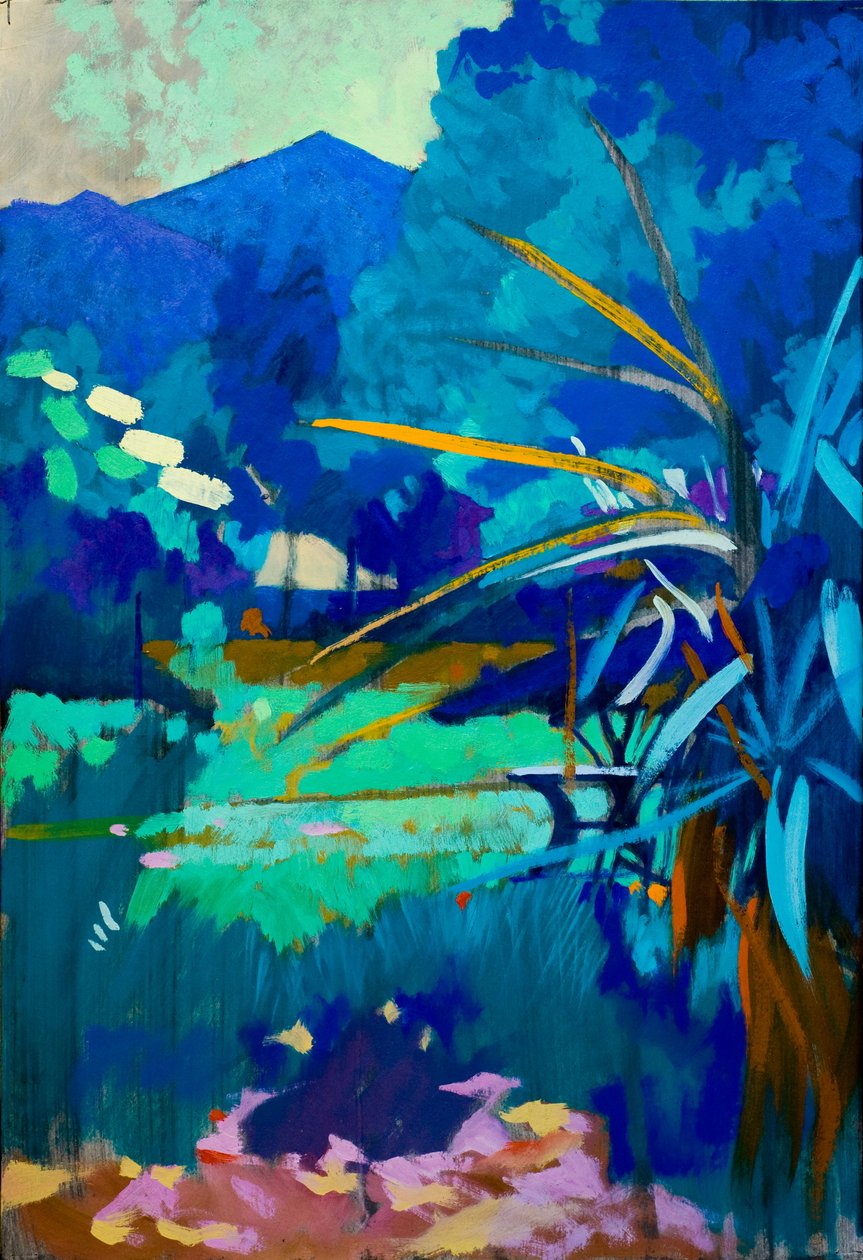 Onder het blauw, 2012 (olieverf op paneel) door Simon Fletcher