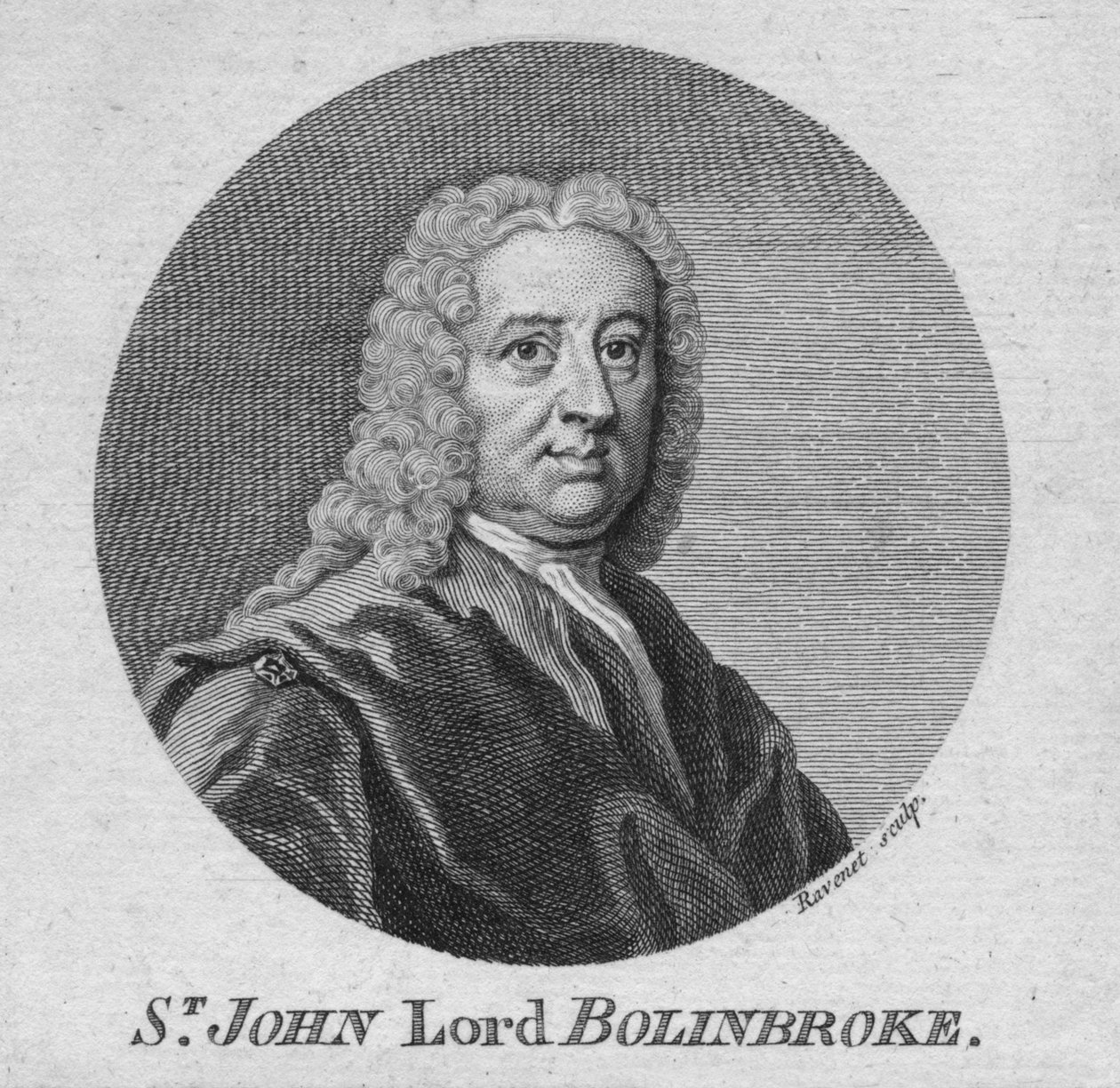 St. John Lord Bolinbroke, ca. 1750s door Simon Francois Ravenet