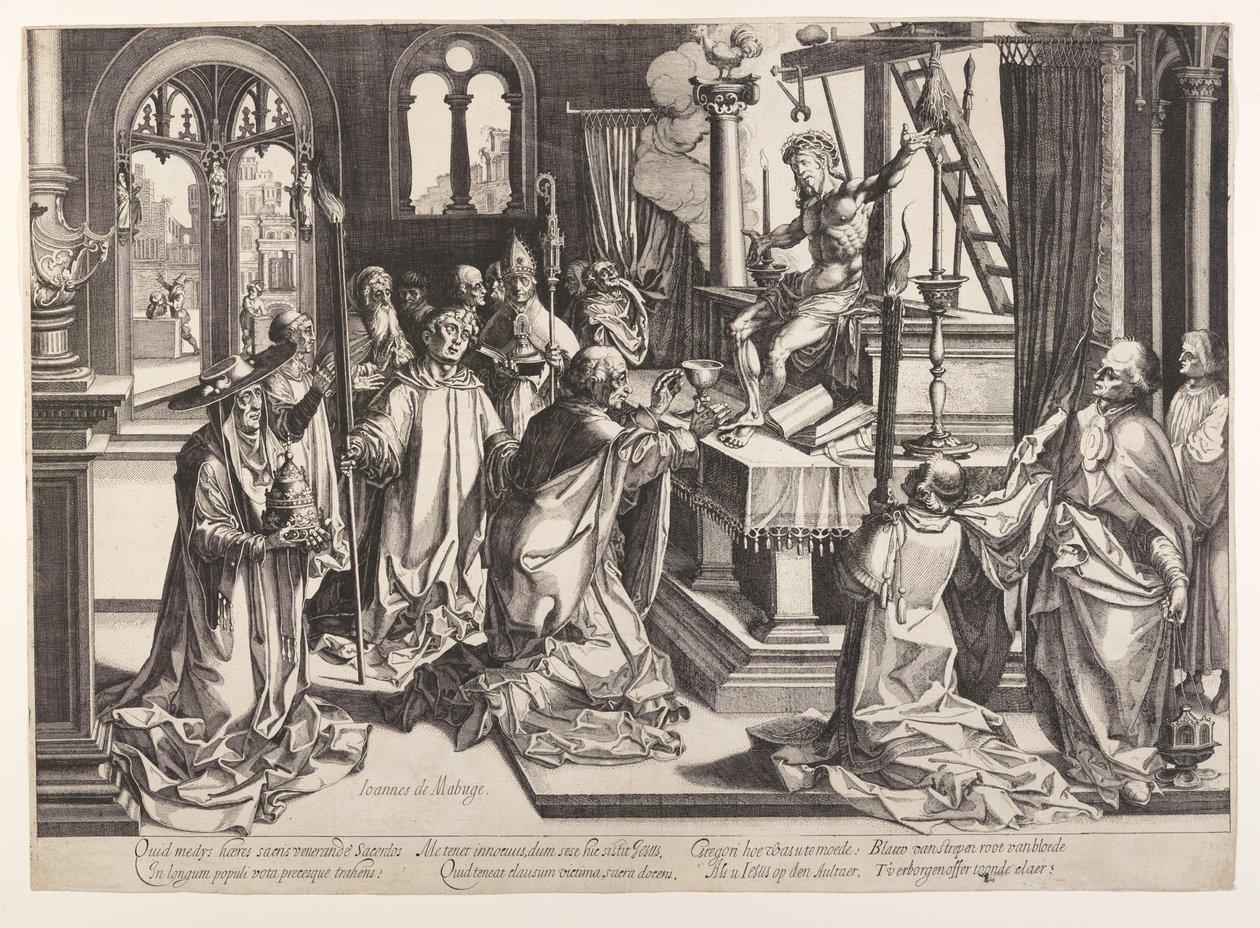De mis van Sint Gregorius door Simon Frisius