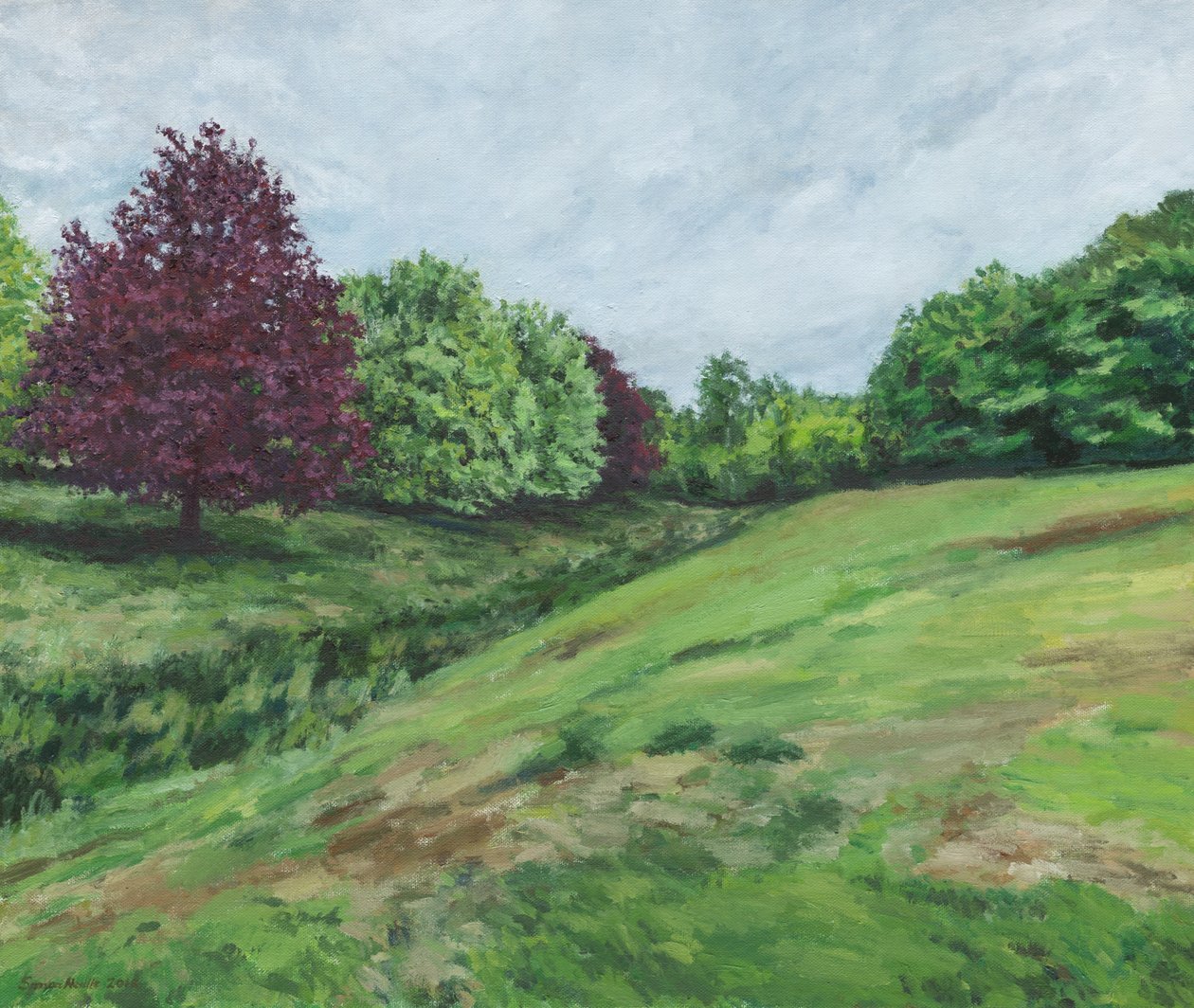 Richmond Park, 2018 (olieverf op doek) door Simon Neville