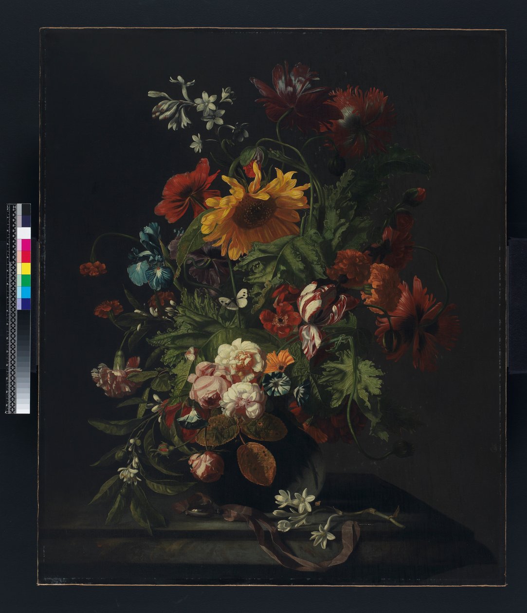 Vaas met bloemen door Simon Peeterz Verelst