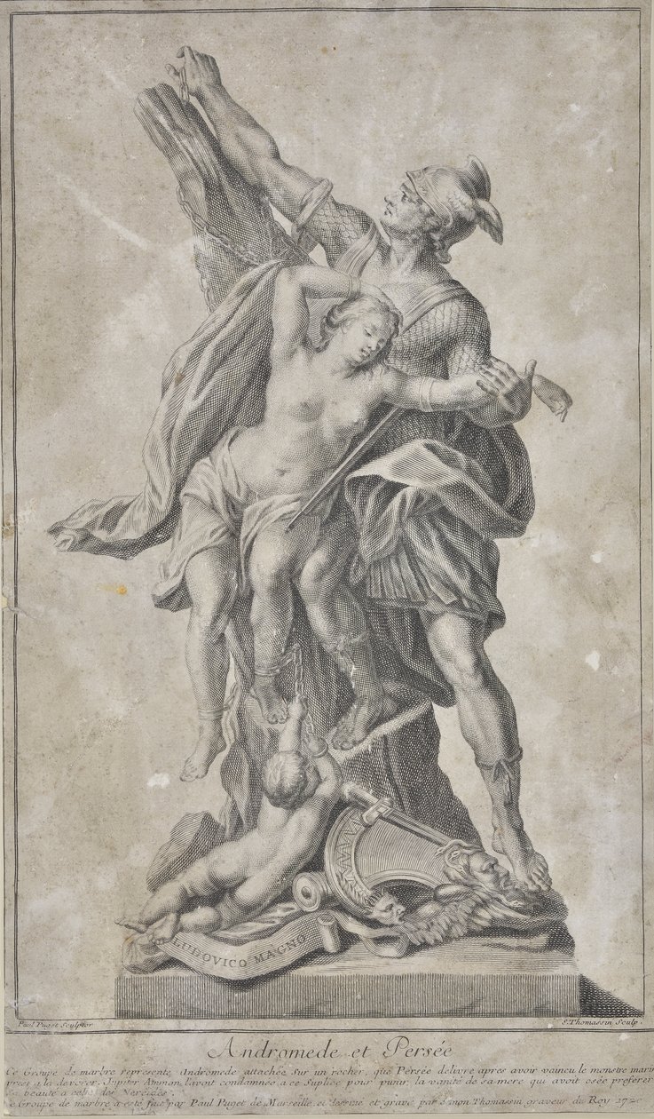 Perseus bevrijdt Andromede door Simon Thomassin