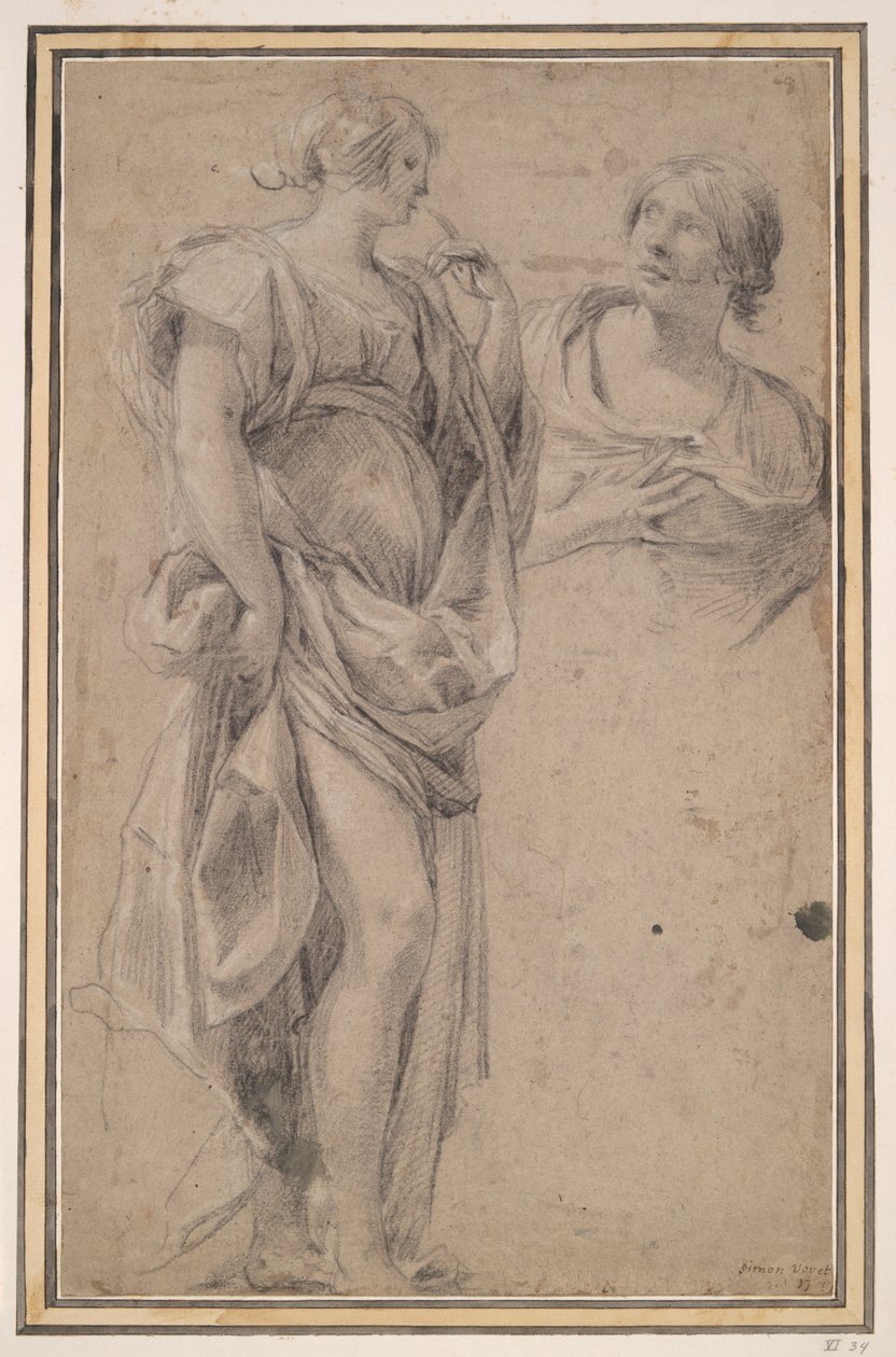 Twee vrouwen door Simon Vouet
