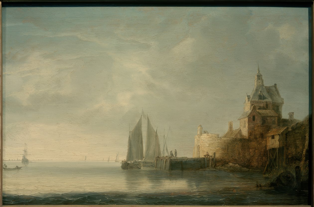 De Groothoofdspoort in Dordrecht door Simon de Vlieger