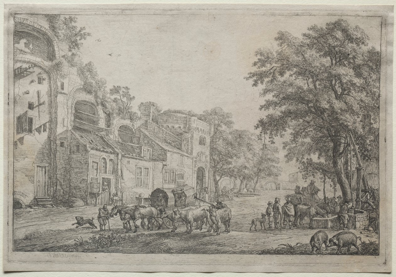 De Toegang tot een Dorp door Simon de Vlieger