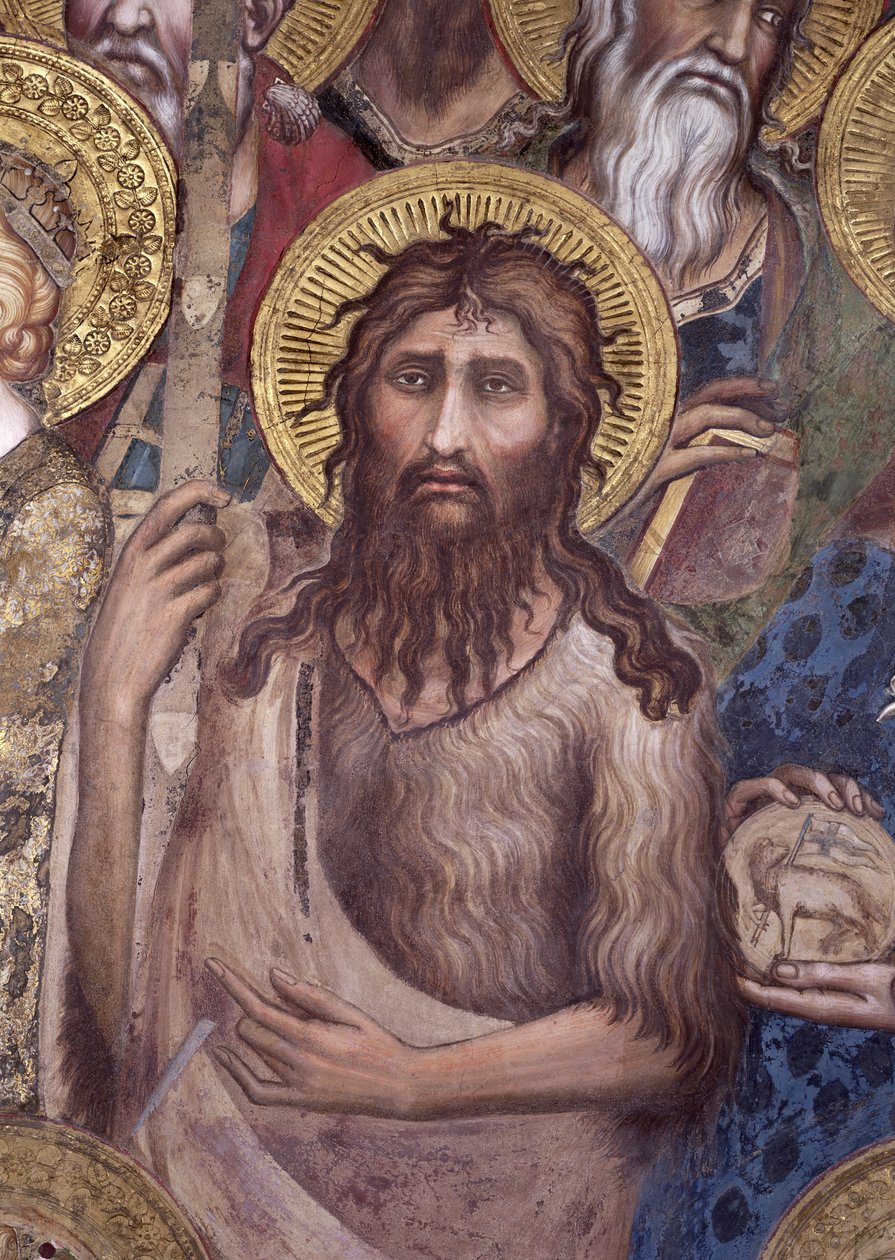 Maesta: Johannes de Doper (detail) door Simone Martini