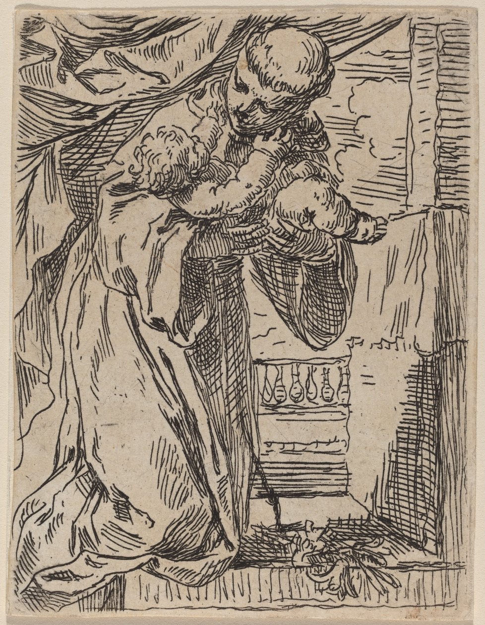 De Kleine Sint Antonius van Padua door Simone Cantarini