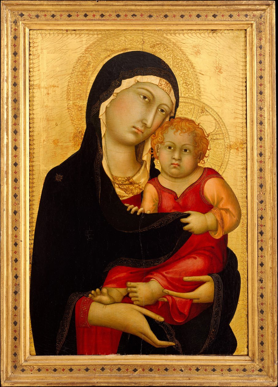 Madonna en Kind, ca. 1326 door Simone Martini