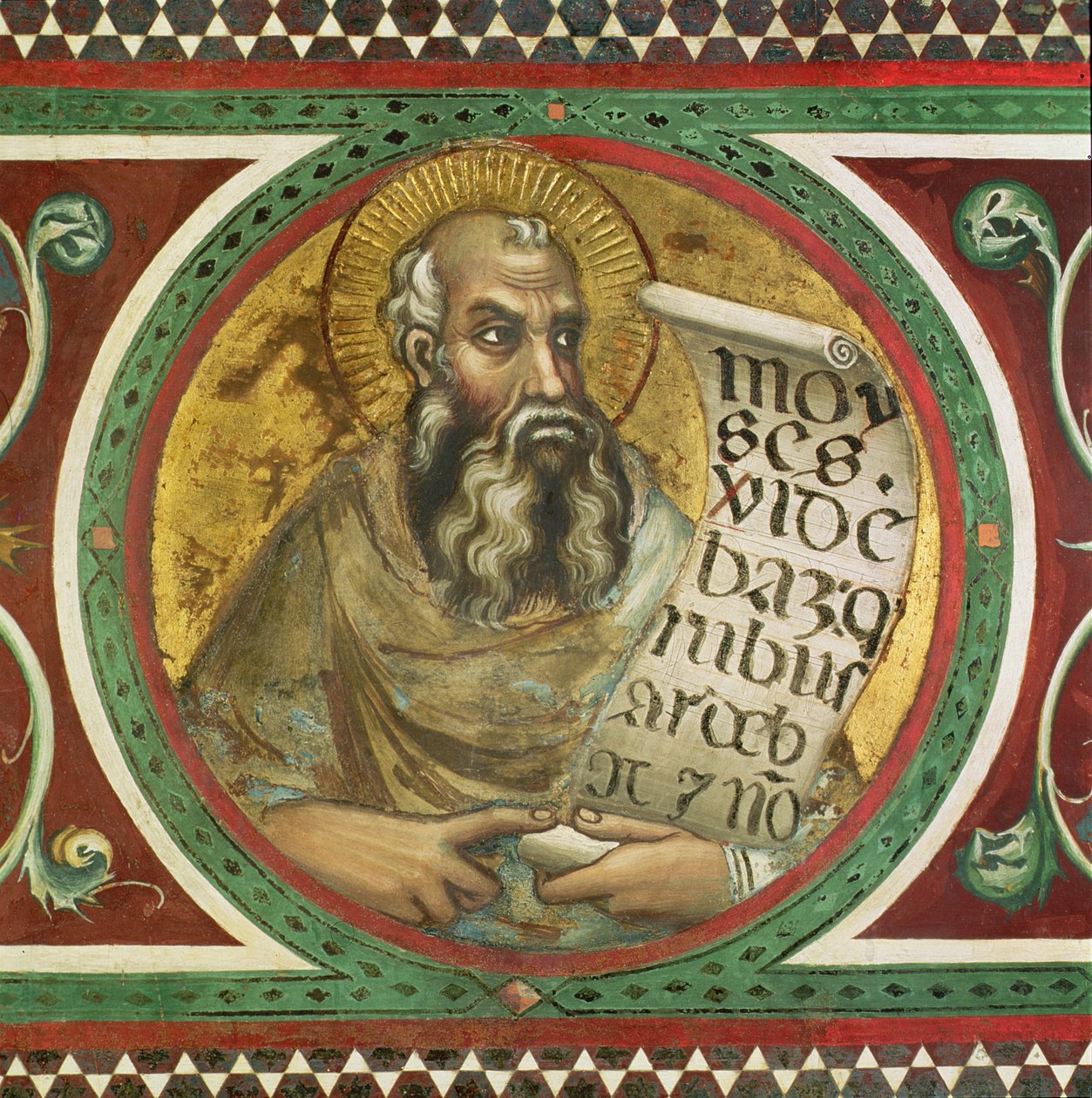 Maesta: Mozes (detail) door Simone Martini