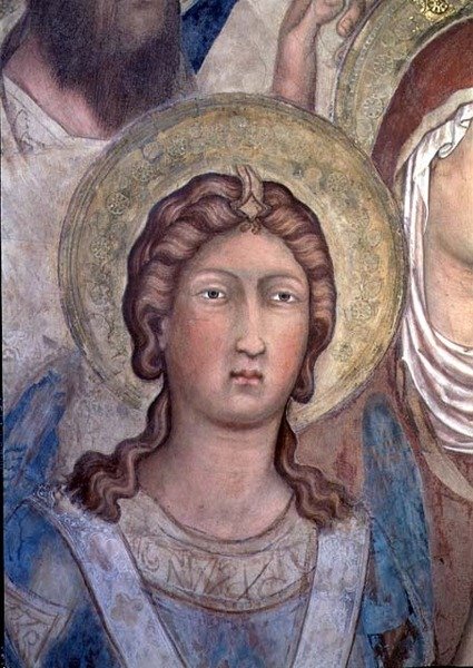 Maesta: misschien St. Michael door Simone Martini