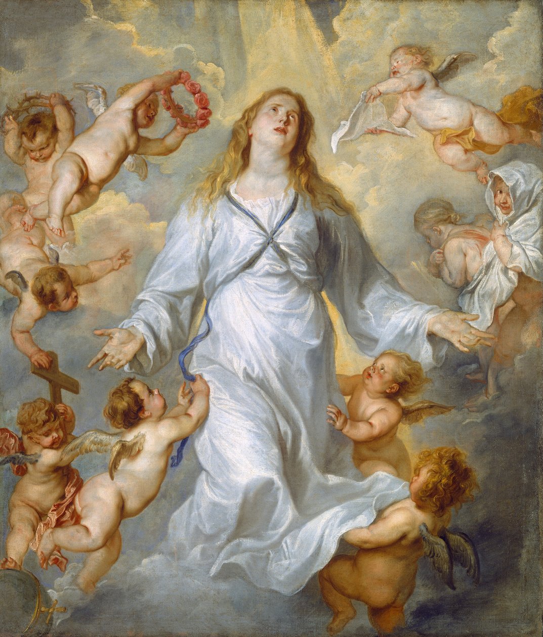 De Maagd als voorspraak door Sir Anthony van Dyck