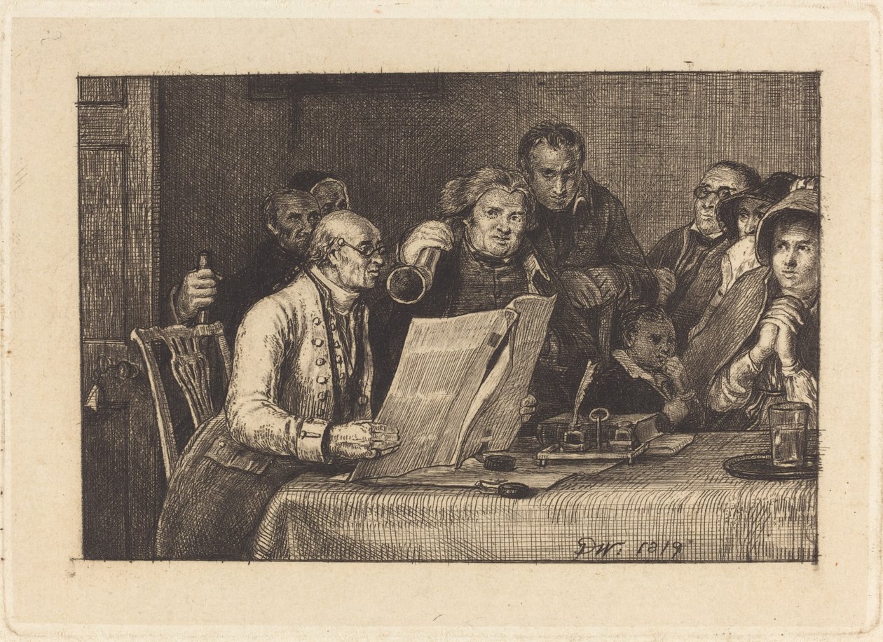 Het testament lezen door Sir David Wilkie