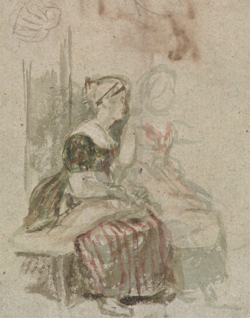 Studie voor "De Penny Bruiloft" door Sir David Wilkie