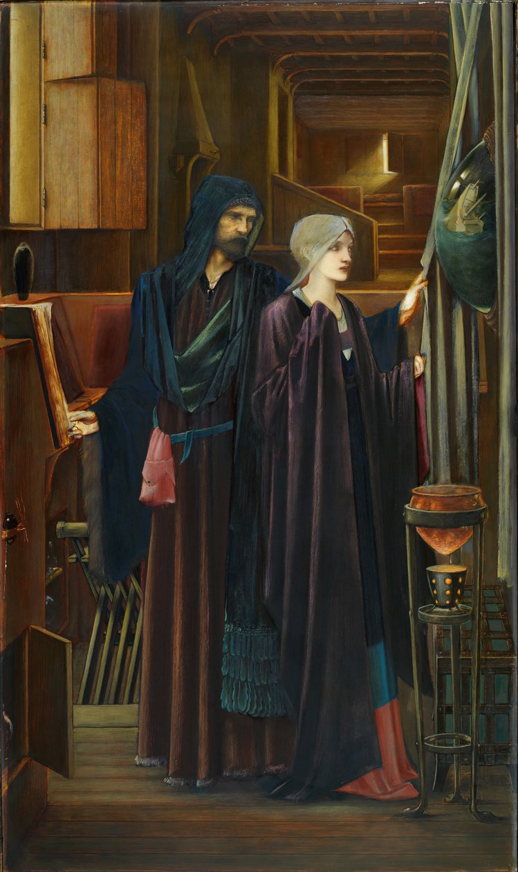 De Tovenaar door Sir Edward Coley Burne Jones
