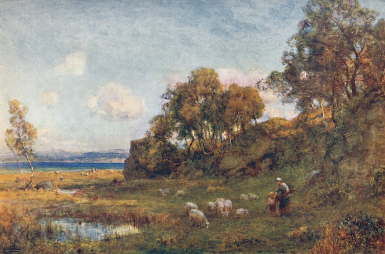 Beschutte Weiden door Sir Ernest Albert Waterlow