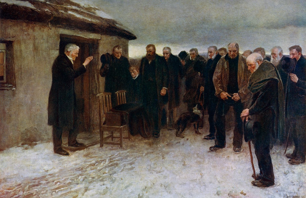 Een Schotse begrafenis, 1882, 1912 door James Guthrie