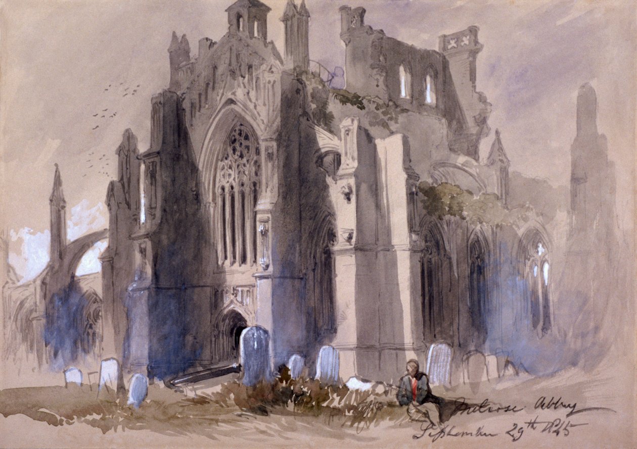 Melrose Abbey door Sir John Gilbert