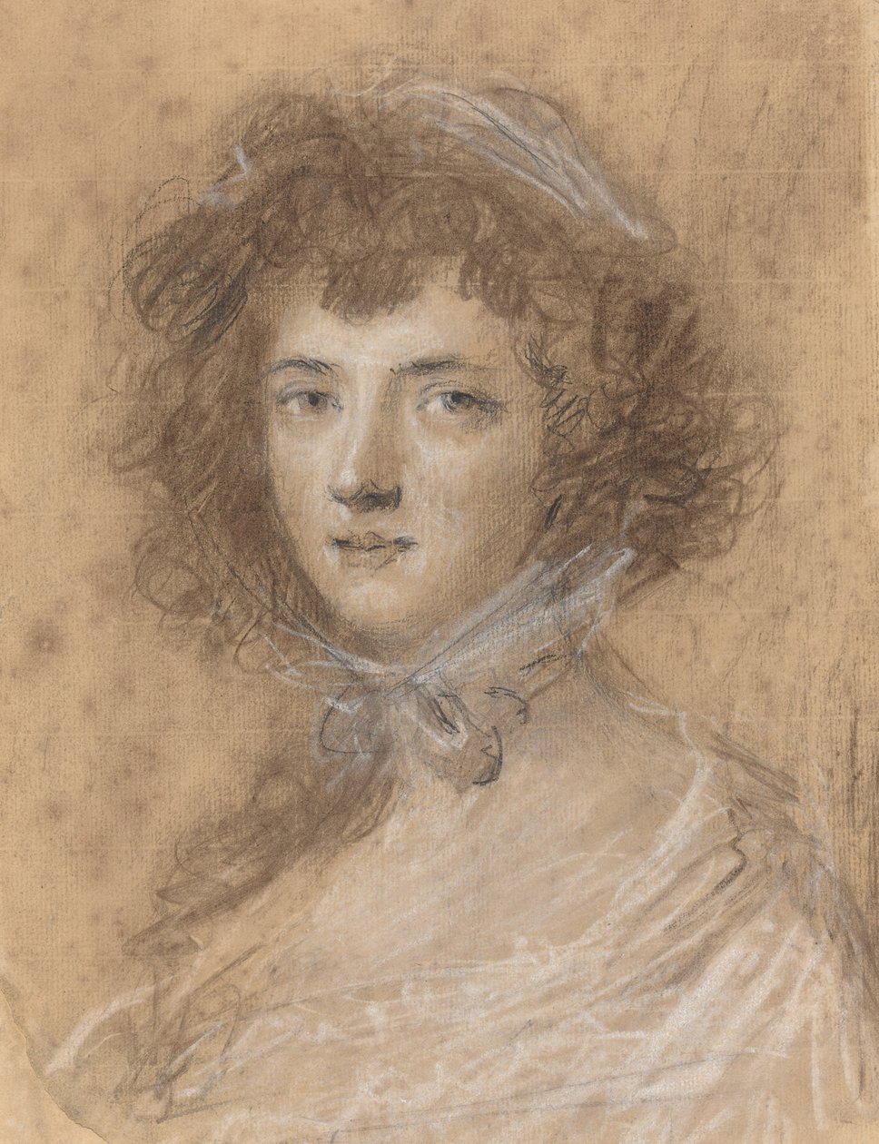 Hoofd en Buste van een Vrouw door Sir Joshua Reynolds