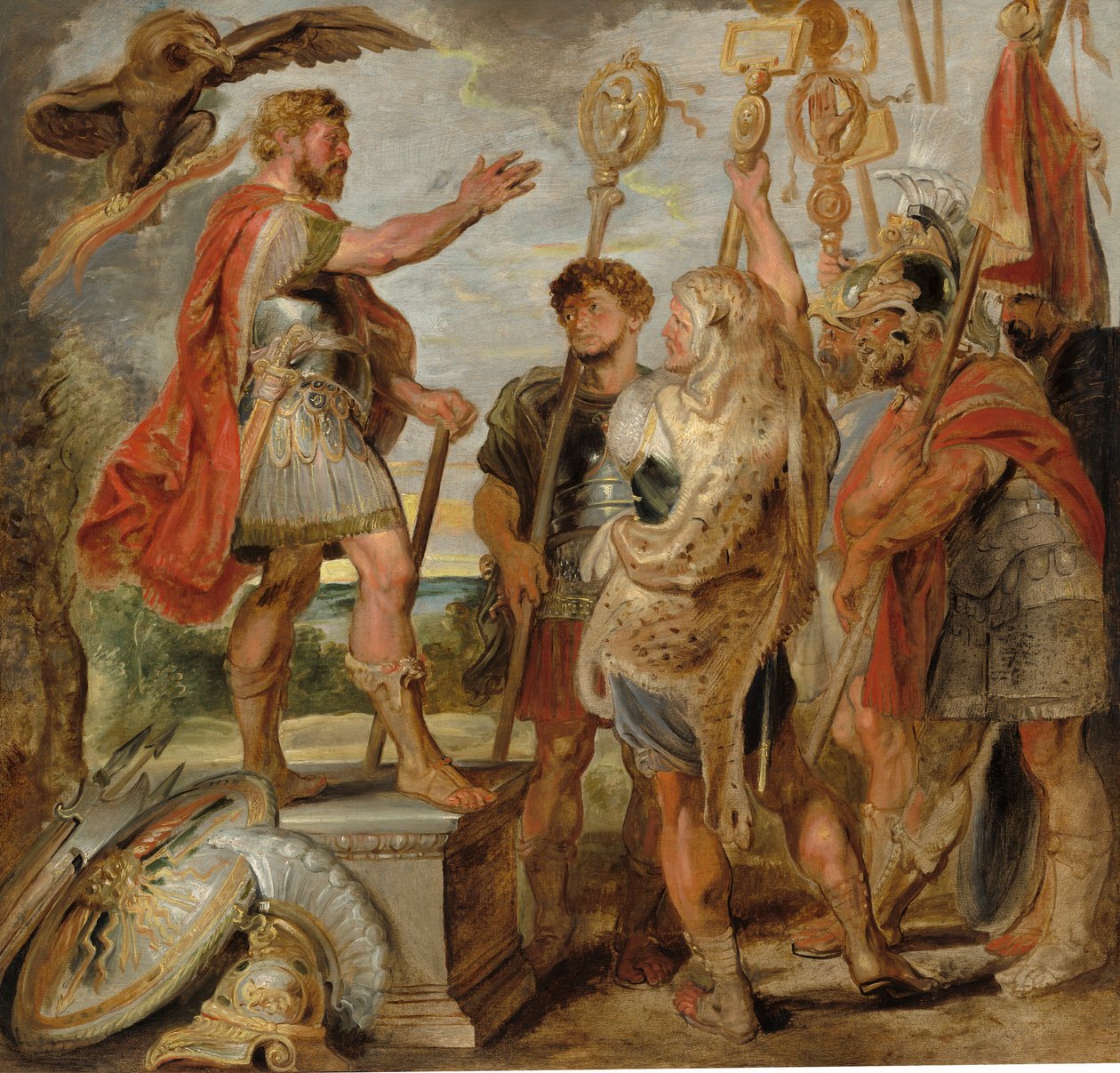 Decius Mus spreekt de legioenen toe door Sir Peter Paul Rubens