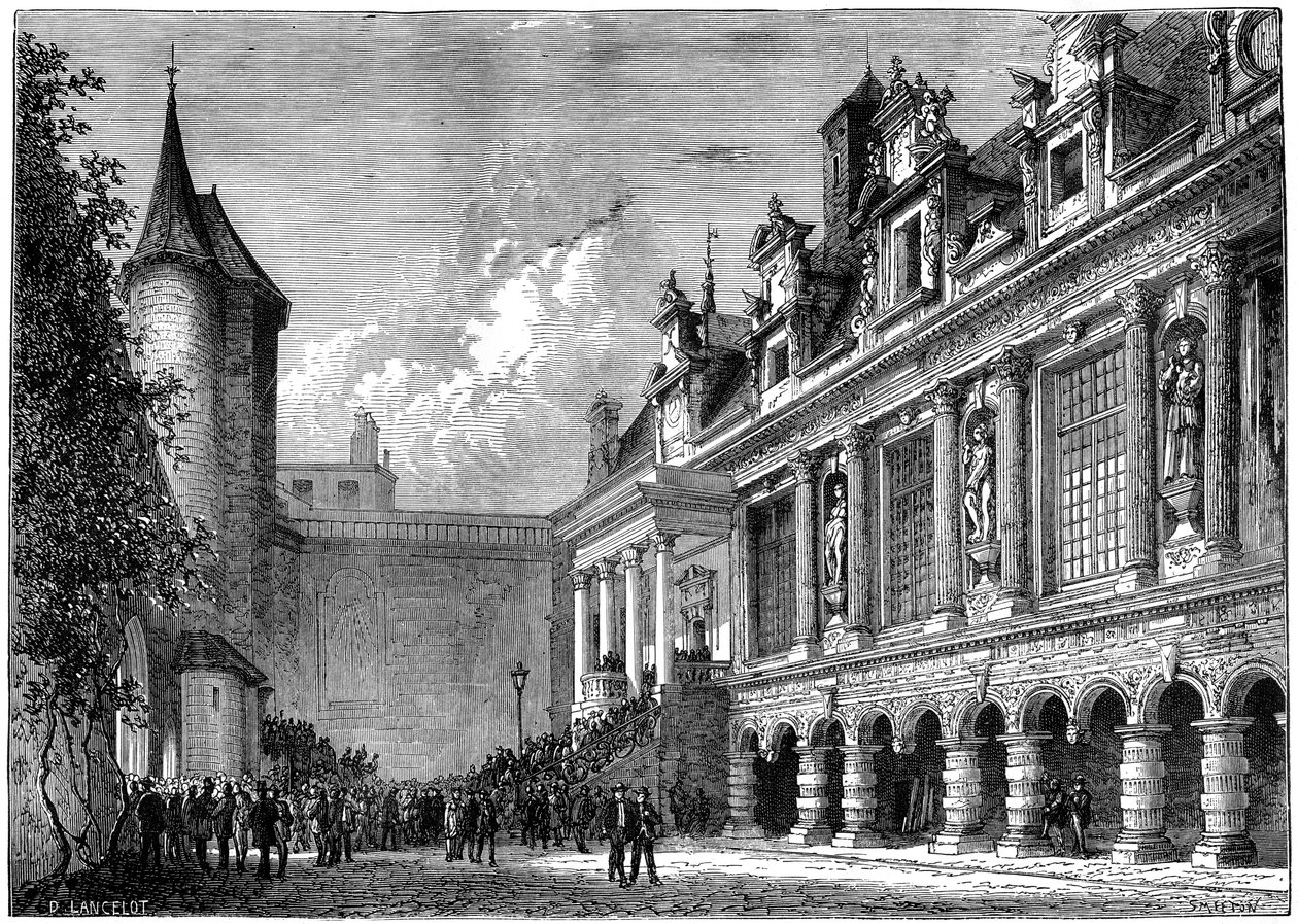 Stadhuis in La Rochelle, Frankrijk, 1882-1884 door Smeeton