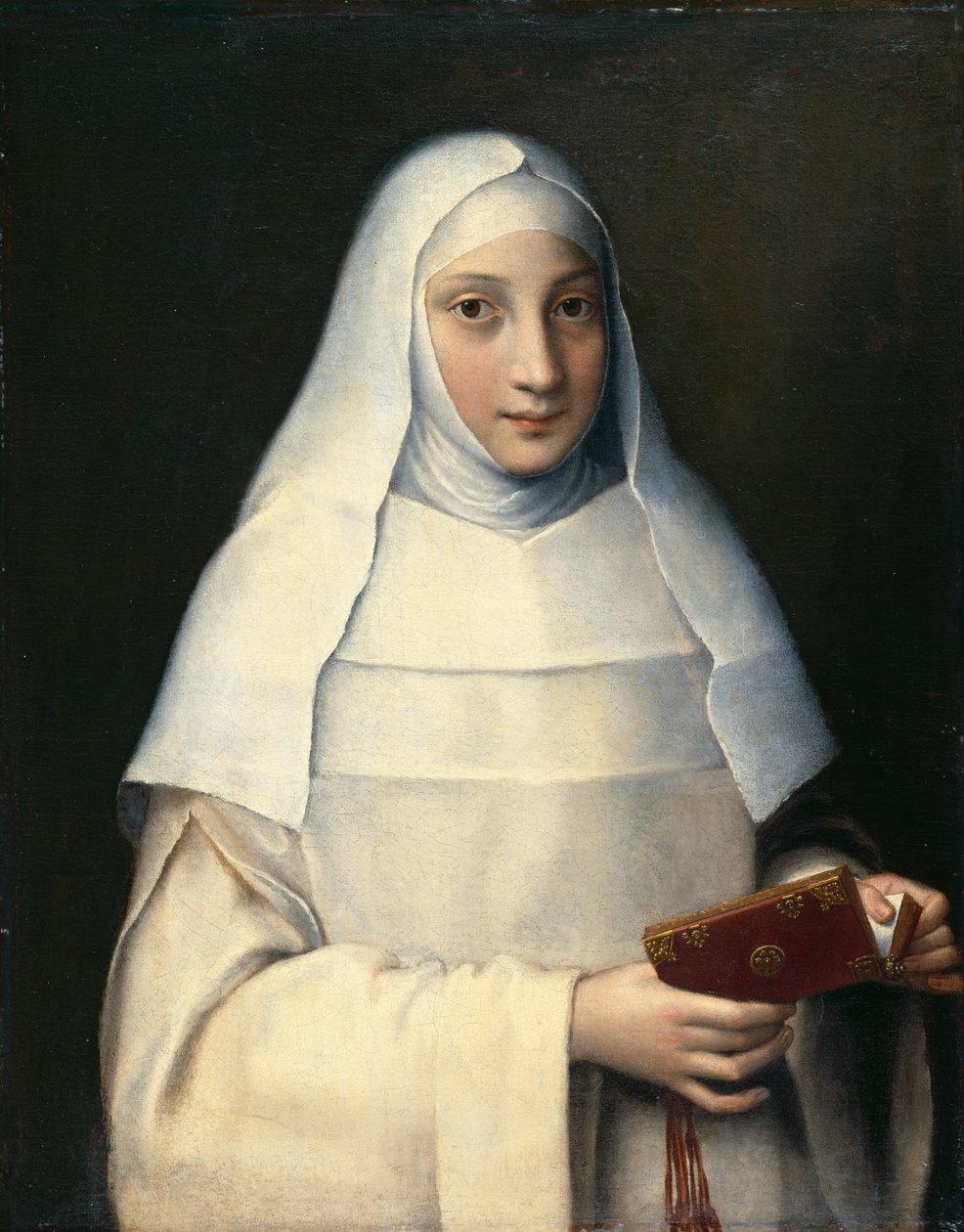 Portret van de zus van de kunstenaar in het gewaad van een non door Sofonisba Anguissola