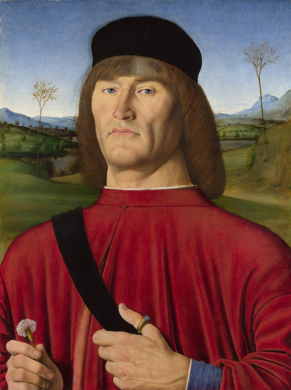 Een man met een anjer, ca. 1495 door Solari