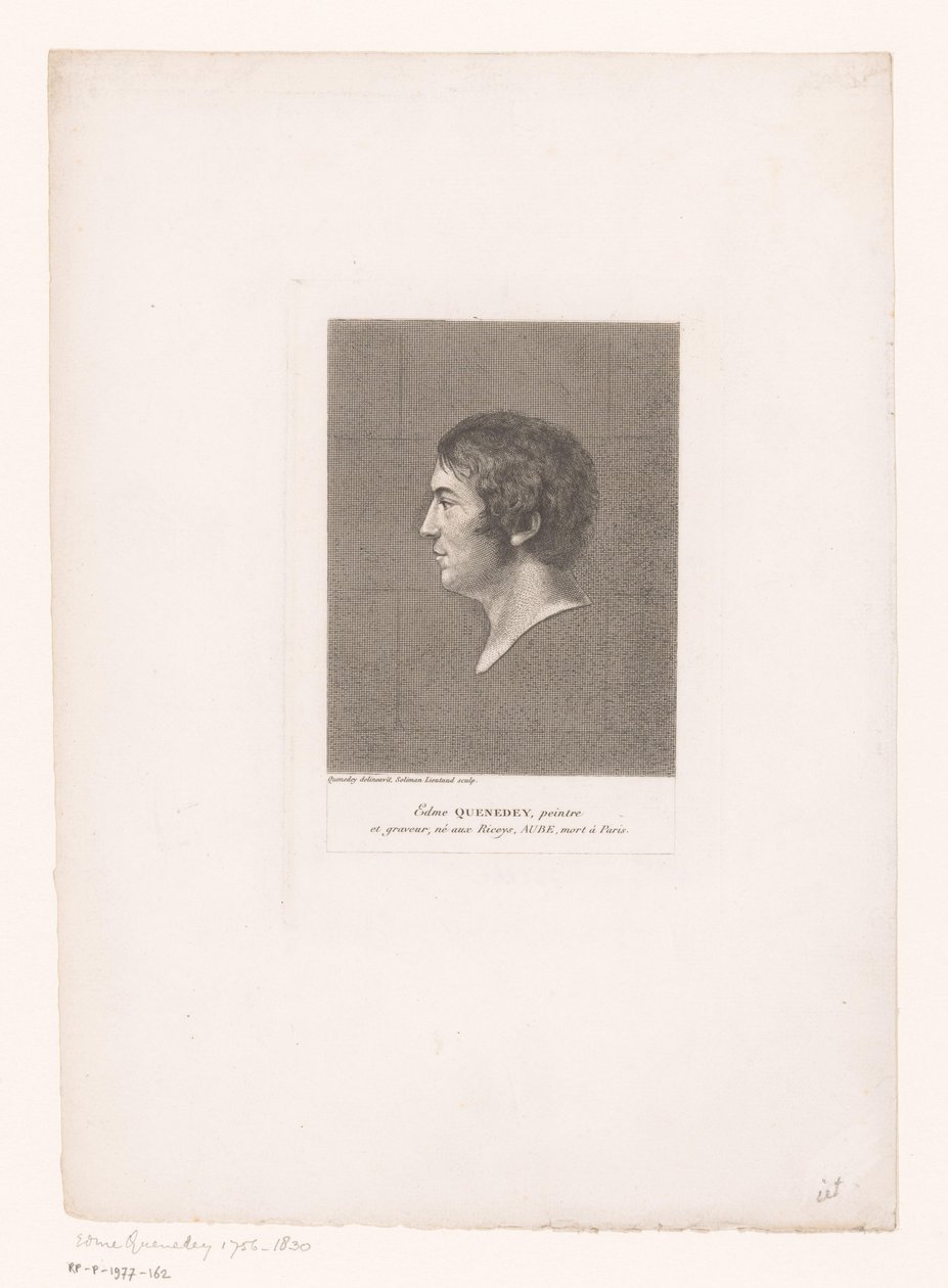 Portret van Edme Quenedey door Soliman Lieutaud