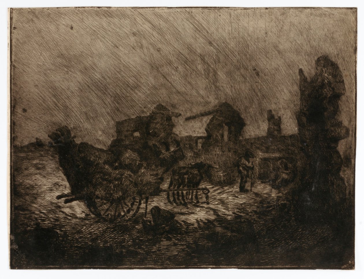 Kar en ruïnes door Solon H. Borglum