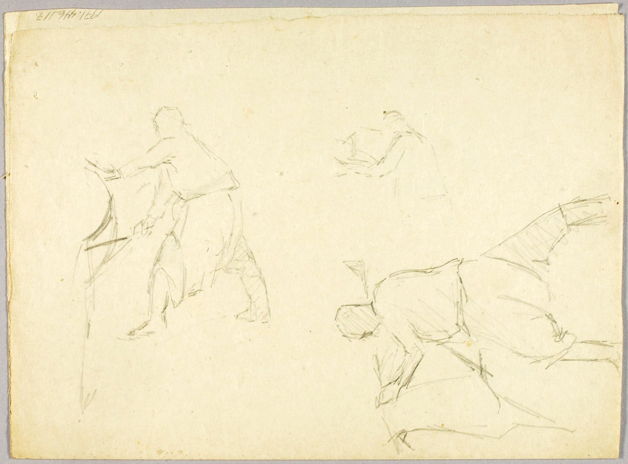 Man en paard door Solon H. Borglum