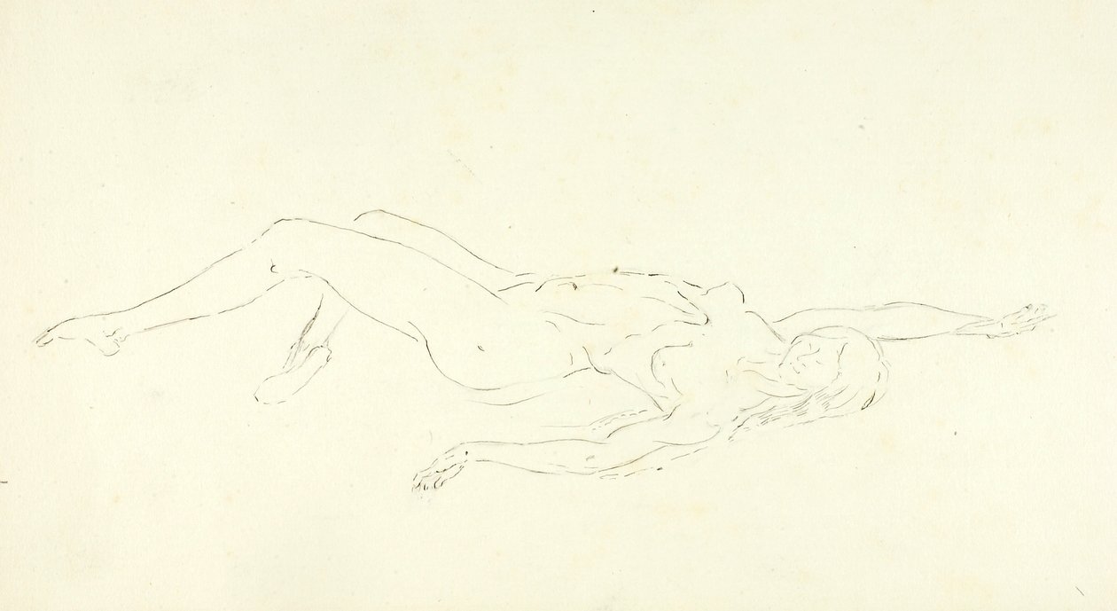 Naakt zwemmen, "De duik". door Solon H. Borglum
