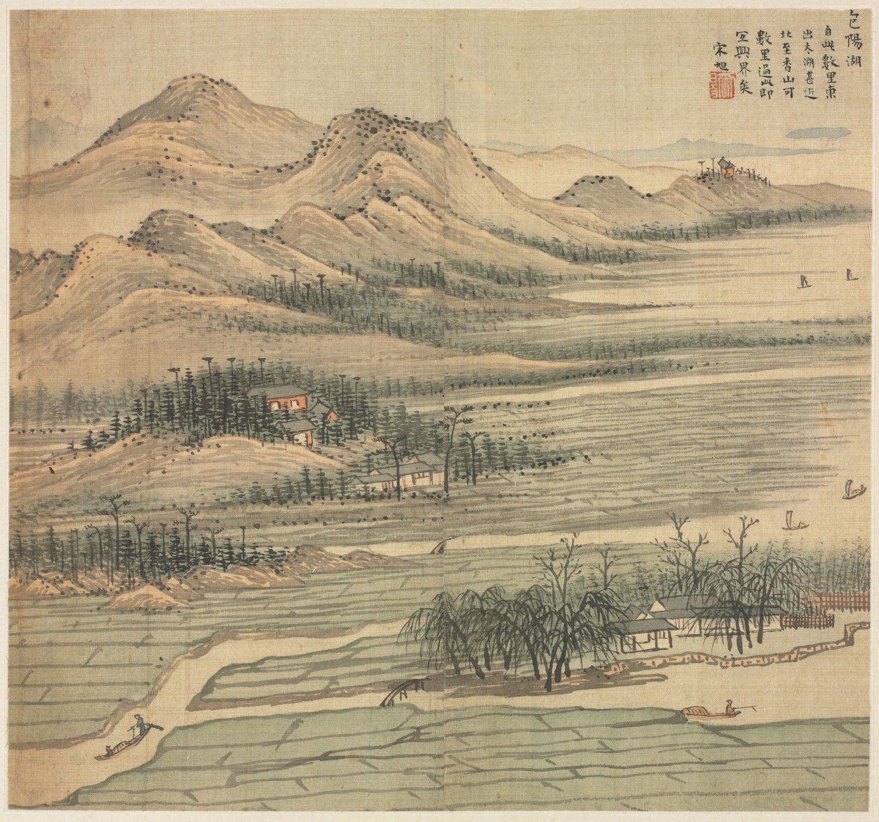 Baoyang-meer, 1500s door Song Xu