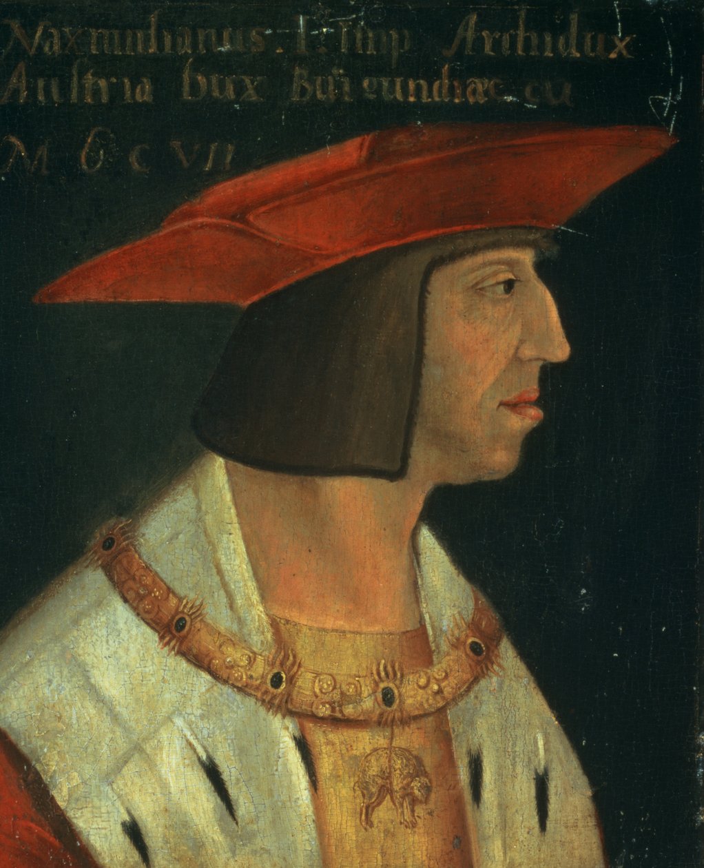 Portret van Maximiliaan I (1459-1519) door Spanish School