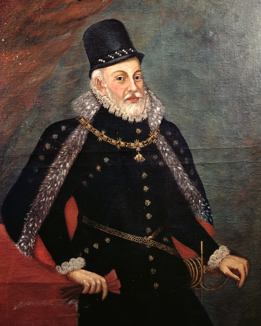 Portret van Filips II (1527-98) van Spanje door Spanish School