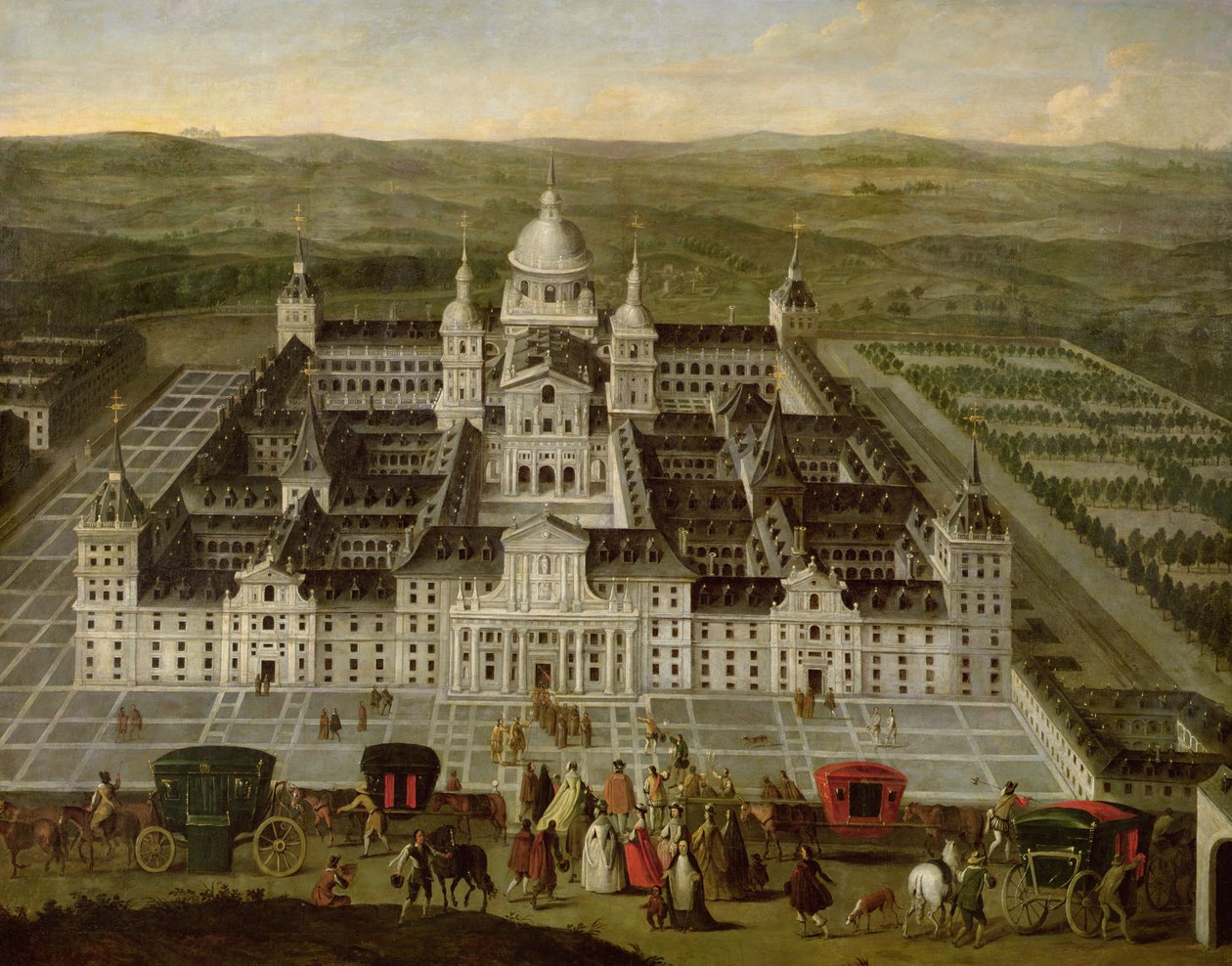 Uitzicht op El Escorial door Spanish School