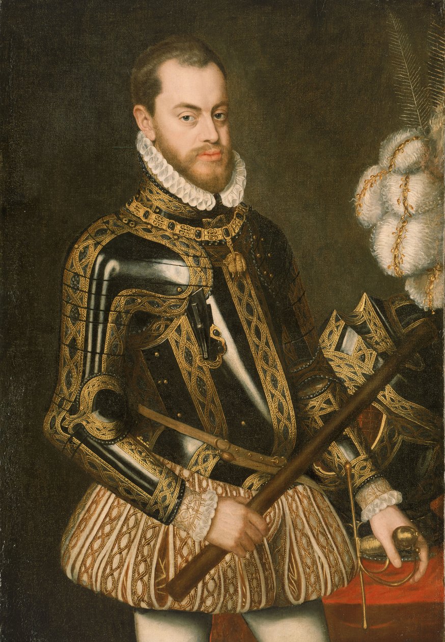 Filips II van Spanje (1527-1598) door Spanish School