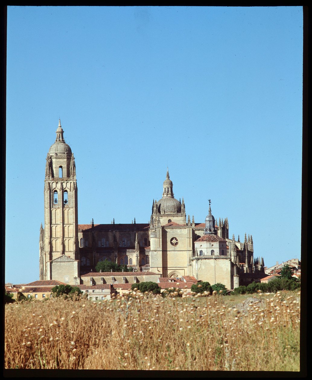 Uitzicht op de kathedraal door Spanish School