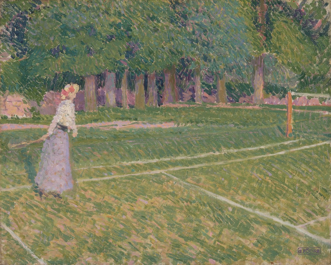 Tennis in Hertingfordbury door Spencer Frederick Gore