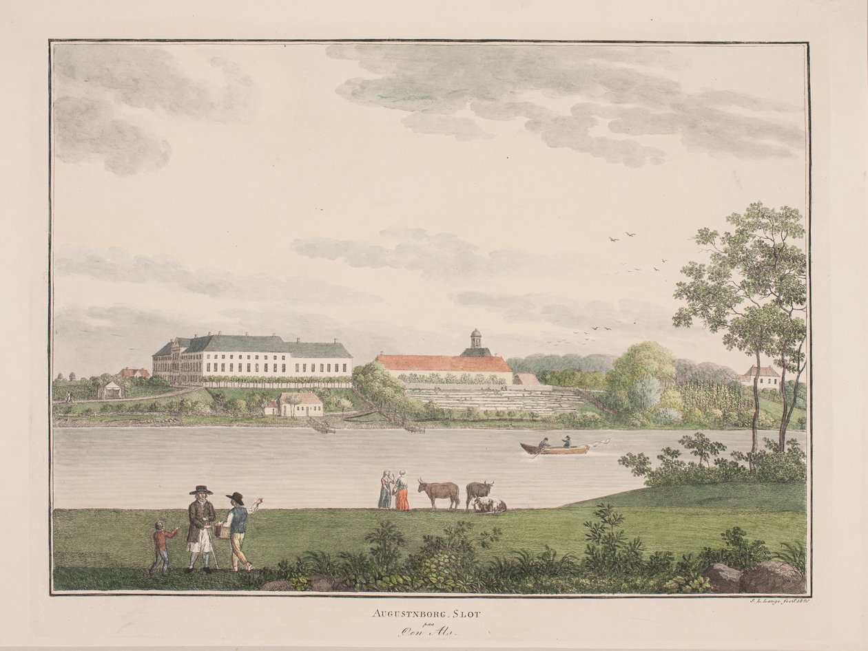 Augustenborg Slot op het eiland Als door Søren L. Lange