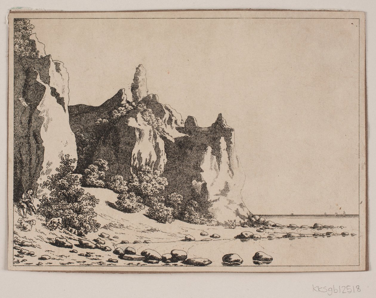 Zomerpiek, Møen. Uitzicht vanaf het strand door Søren L. Lange